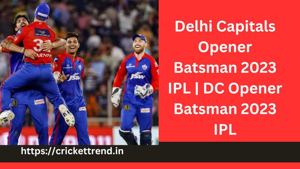 Delhi Capitals Opener Batsman 2023 IPL | DC Opener Batsman 2023 IPL