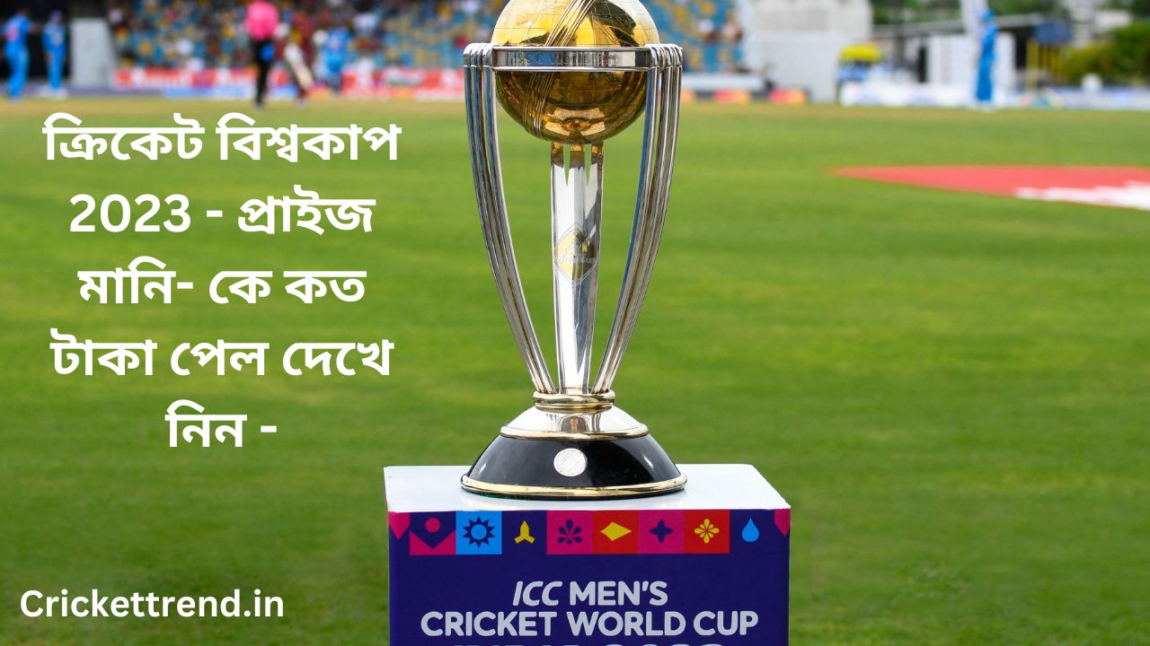 You are currently viewing ক্রিকেট বিশ্বকাপ 2023 – প্রাইজ মানি-  কে কত টাকা পেল দেখে নিন –